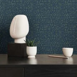 A.S. Creation Papier Peint Design Moderne Bleu Vert - Papier Peint Intissé Motif Salon