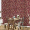 A.S. Creation Papier Peint Vintage Cuisine Lilas Marron Rouge - Papier Peint Intissé Motif Design