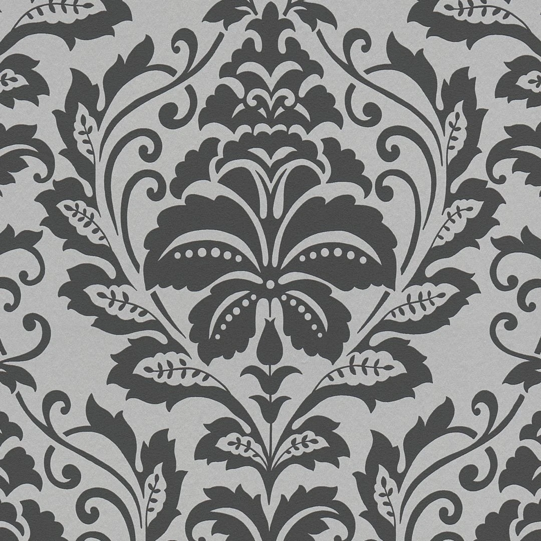 A.S. Creation A.S. Création Attractive Papier Peint Intissé Baroque - Argent 2 A.S. Creation A.S. Création Attractive Papier Peint Intissé Baroque - Argent – Image 2