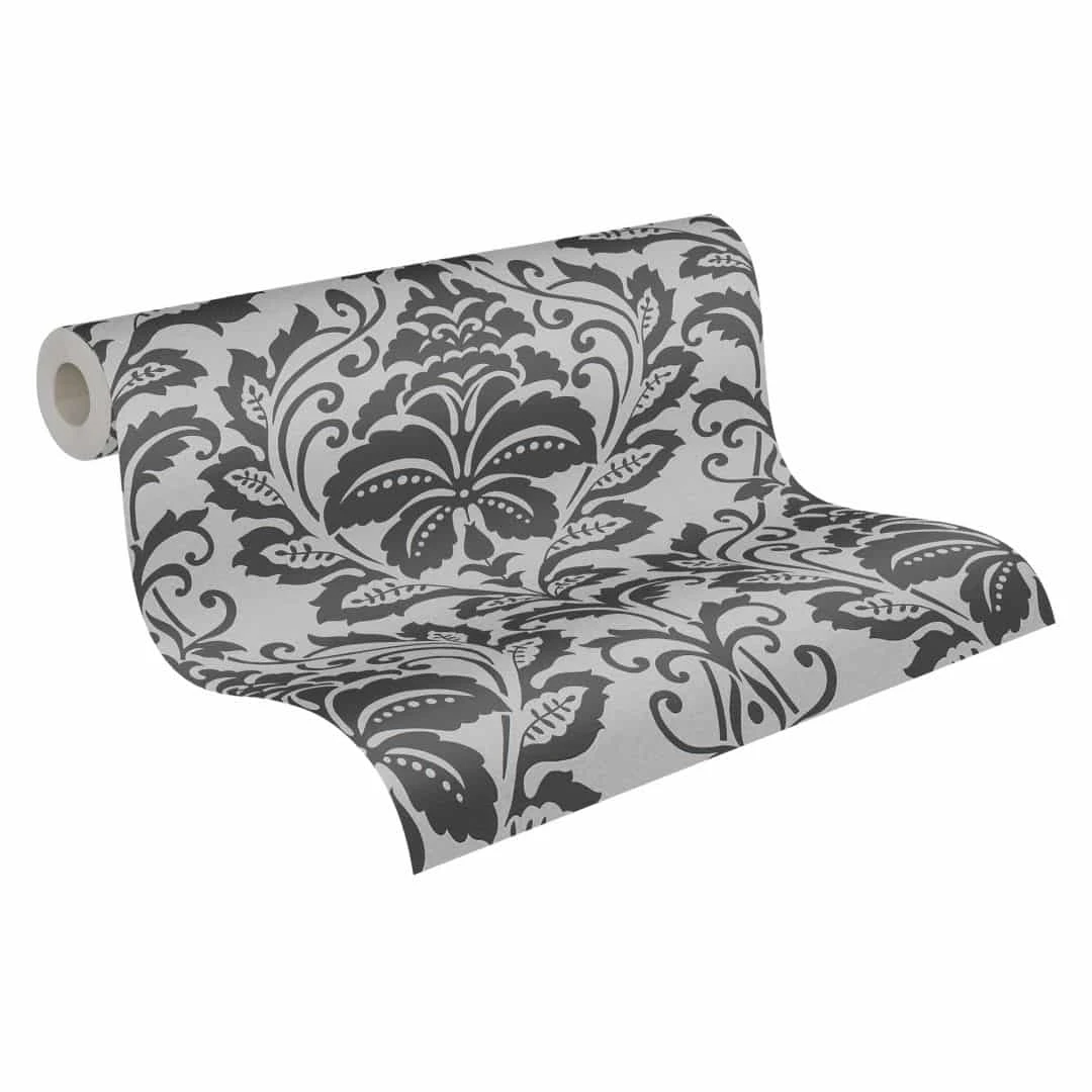 A.S. Creation A.S. Création Attractive Papier Peint Intissé Baroque - Argent 1 A.S. Creation A.S. Création Attractive Papier Peint Intissé Baroque - Argent