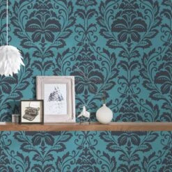 A.S. Creation A.S. Création Attractive Papier Peint Intissé Baroque - Bleu