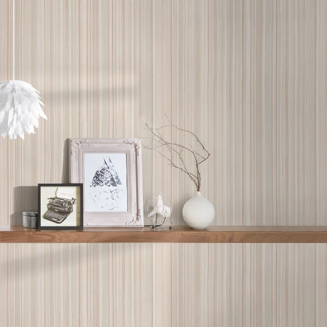 A.S. Creation A.S. Création Attractive Papier Peint Intissé à Rayures - Beige 6 A.S. Creation A.S. Création Attractive Papier Peint Intissé à Rayures - Beige – Image 6