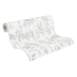 A.S. Creation A.S. Création Attractive Papier Peint Intissé Fleuris - Gris