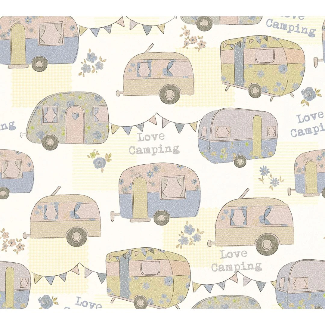 A.S. Creation A.S Créations Boys & Girls 6 Papier Peint Pour Chambre D´enfant, Bleu, Crème, Or 2 A.S. Creation A.S Créations Boys & Girls 6 Papier Peint Pour Chambre D´enfant, Bleu, Crème, Or – Image 2