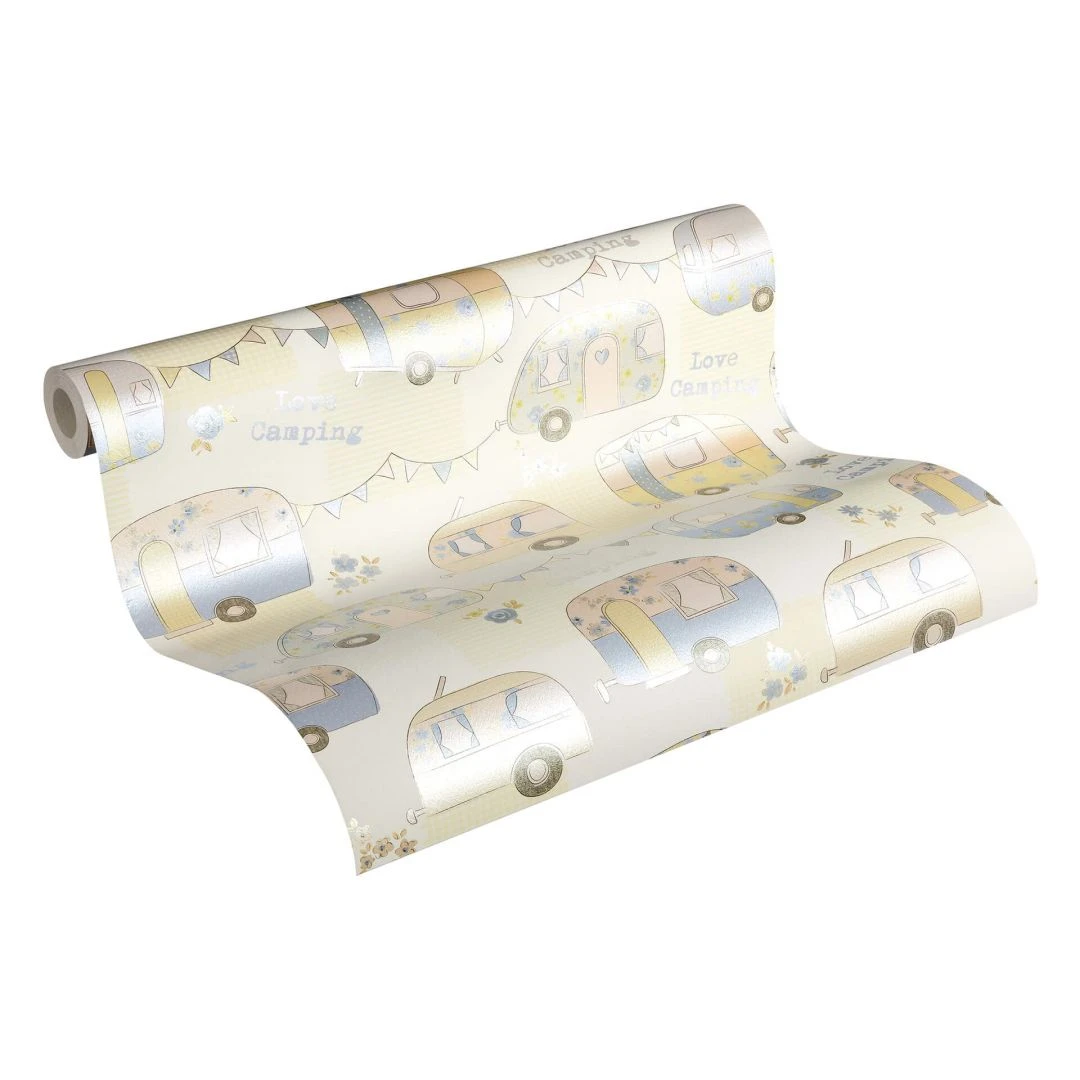 A.S. Creation A.S Créations Boys & Girls 6 Papier Peint Pour Chambre D´enfant, Bleu, Crème, Or 1 A.S. Creation A.S Créations Boys & Girls 6 Papier Peint Pour Chambre D´enfant, Bleu, Crème, Or