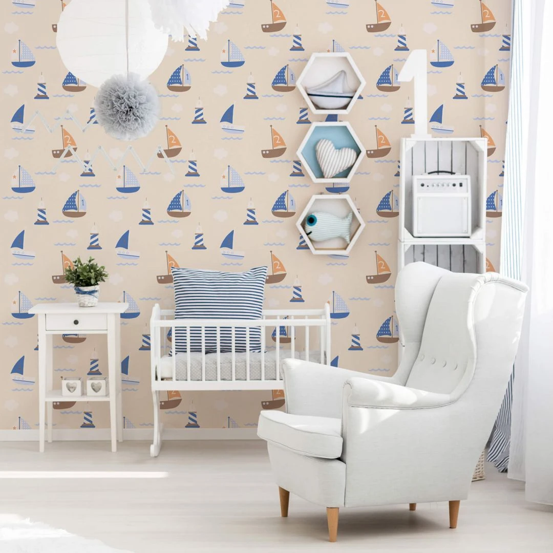 A.S. Creation Papier Peint A.S. Création Boys & Girls 5 Beige, Bleu, Marron 4 A.S. Creation Papier Peint A.S. Création Boys & Girls 5 Beige, Bleu, Marron – Image 4