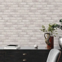 A.S. Creation Papier Peint Pierre Blanc Gris - Papier Peint Molletonné Brique - Papier Peint Pierre Industriel -A.S. Creation Soldes as creation tapete bricks stones 388123 ambiente