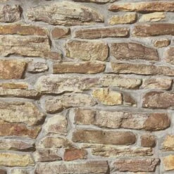 A.S. Creation Papier Peint Pierre Naturelle Beige Jaune - Papier Peint Intissé Mur Pierre Marron - Papier Peint Industriel -A.S. Creation Soldes as creation tapete bricks stones 388151 muster3