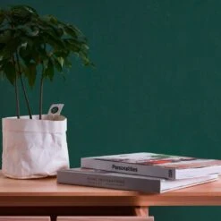 A.S. Creation Papier Peint Vert Uni D'aspect Textile - Revêtement Mural Vert Foncé - Papier Peint Intissé