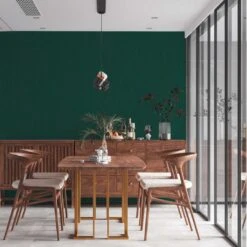 A.S. Creation Papier Peint Vert Uni D'aspect Textile - Revêtement Mural Vert Foncé - Papier Peint Intissé -A.S. Creation Soldes as creation tapete casual living 393395 ambiente5