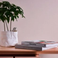 A.S. Creation Papier Peint Intissé Aspect Lin Uni Rose - Papier Peint Intissé Texturé