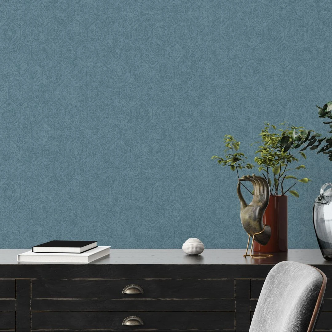 A.S. Creation A.S. Création Cuba - Papier Peint Intissé Oriental, Bleu 6 A.S. Creation A.S. Création Cuba - Papier Peint Intissé Oriental, Bleu – Image 6