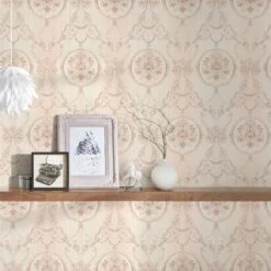 A.S. Creation A.S Création Hermitage 10 Papier Peint Baroque - Papier Peint à Rayures Rosé, Cuivre -A.S. Creation Soldes as creation tapete hermitage 10 330835 ambiente