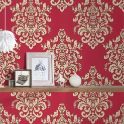 A.S. Creation A.S Création Hermitage 10 Papier Peint Baroque - Rouge, Or -A.S. Creation Soldes as creation tapete hermitage 10 341435 ambiente