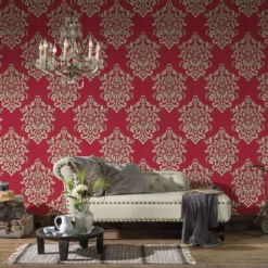 A.S. Creation A.S Création Hermitage 10 Papier Peint Baroque - Rouge, Or -A.S. Creation Soldes as creation tapete hermitage 10 341435 ambiente1