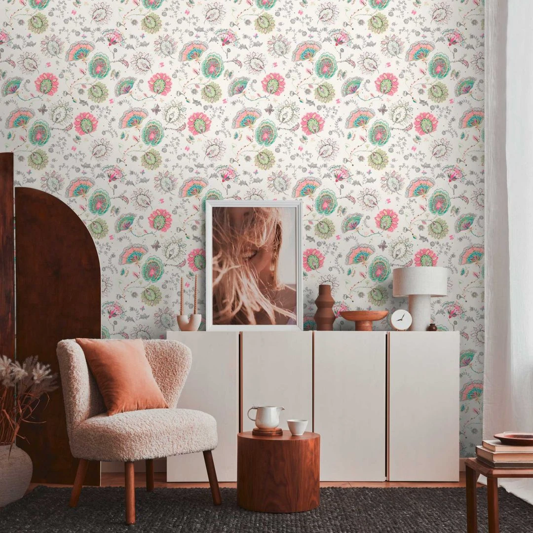 A.S. Creation Papier Peint Fleurs Coloré - Papier Peint Fleurs - Papier Peint Salon Nature Blanc - Exotique 5 A.S. Creation Papier Peint Fleurs Coloré - Papier Peint Fleurs - Papier Peint Salon Nature Blanc - Exotique – Image 5