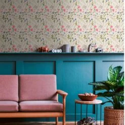 A.S. Creation Papier Peint Floral Beige Gris - Papier Peint Molletonné Feuilles - Papier Peint Fleurs Plantes -A.S. Creation Soldes as creation tapete house of turnowsky 389012 ambiente 2