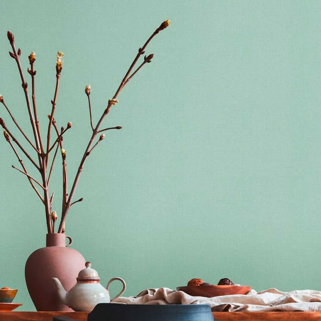 A.S. Creation Papier Peint Uni Vert - Papier Peint Texturé Design - Papier Peint Intissé Chambre à Coucher 1 A.S. Creation Papier Peint Uni Vert - Papier Peint Texturé Design - Papier Peint Intissé Chambre à Coucher