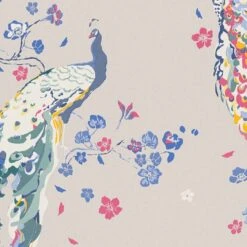 A.S. Creation Papier Peint Floral Gris Bleu - Papier Peint Floral Avec Oiseaux - Papier Peint Intissé Paon -A.S. Creation Soldes as creation tapete house of turnowsky 389064 muster 1