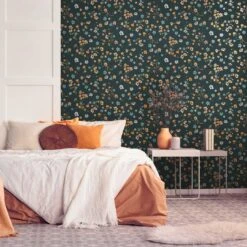 A.S. Creation Papier Peint Fleurs Noir Jaune - Papier Peint Naturel - Papier Peint Intissé Fleurs -A.S. Creation Soldes as creation tapete house of turnowsky 389071 ambiente 2