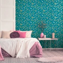 A.S. Creation Papier Peint Fleurs Bleu Vert - Papier Peint Protection De La Nature - Papier Peint Design Floral -A.S. Creation Soldes as creation tapete house of turnowsky 389072 ambiente 2