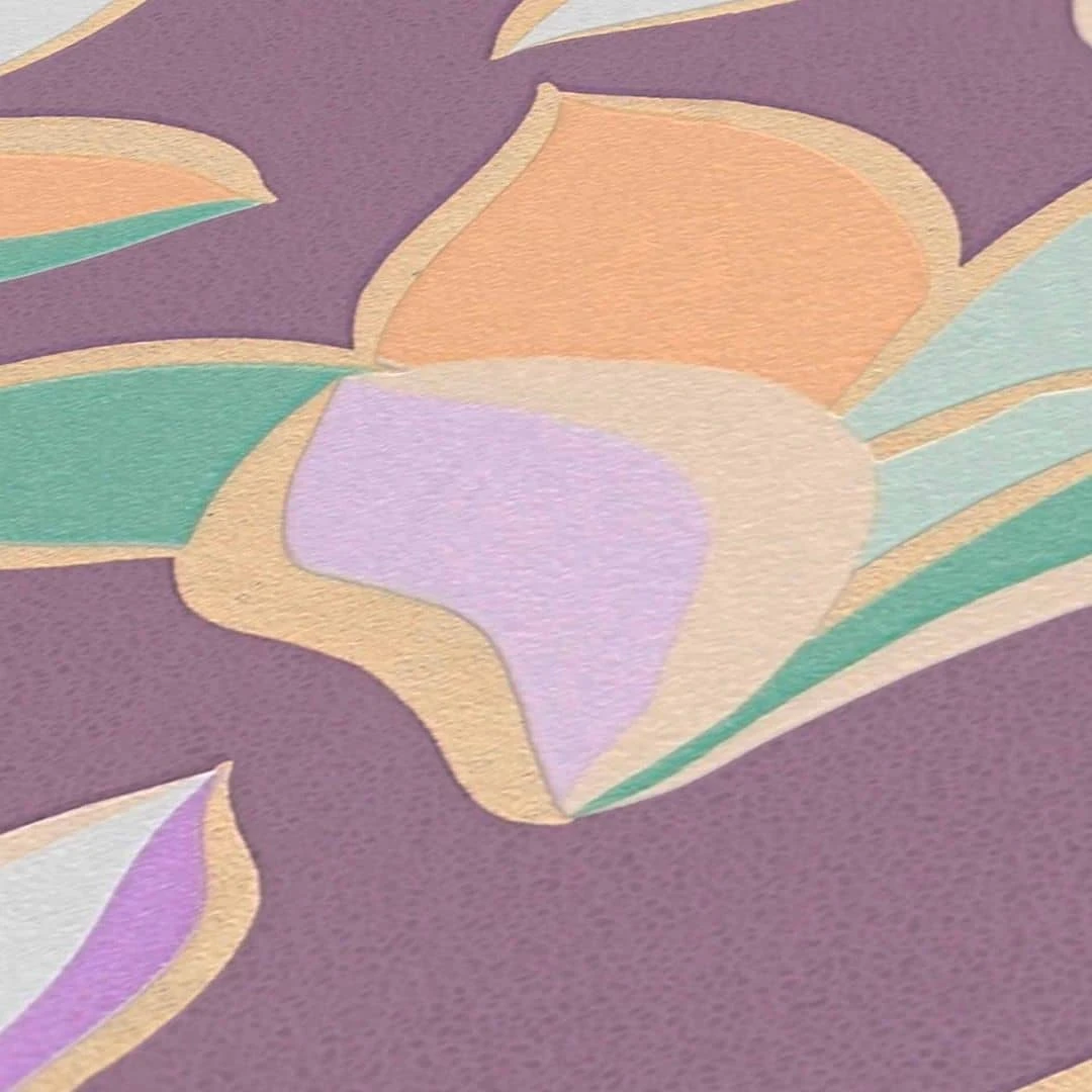 A.S. Creation Papier Peint Floral Hawaii Violet Orange - Papier Peint Floral Design - Papier Peint Design Nature 4 A.S. Creation Papier Peint Floral Hawaii Violet Orange - Papier Peint Floral Design - Papier Peint Design Nature – Image 4