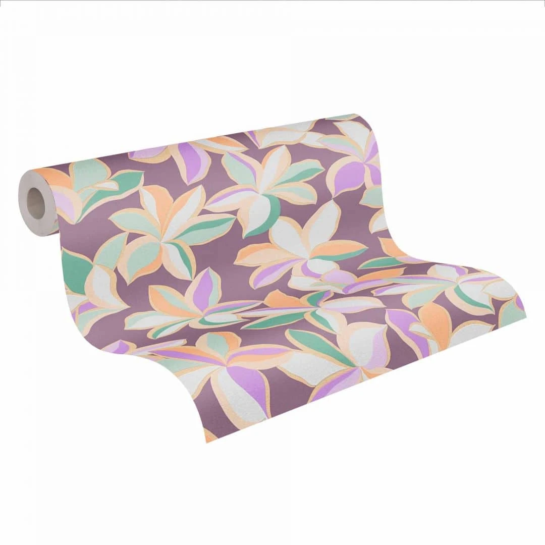 A.S. Creation Papier Peint Floral Hawaii Violet Orange - Papier Peint Floral Design - Papier Peint Design Nature 2 A.S. Creation Papier Peint Floral Hawaii Violet Orange - Papier Peint Floral Design - Papier Peint Design Nature – Image 2