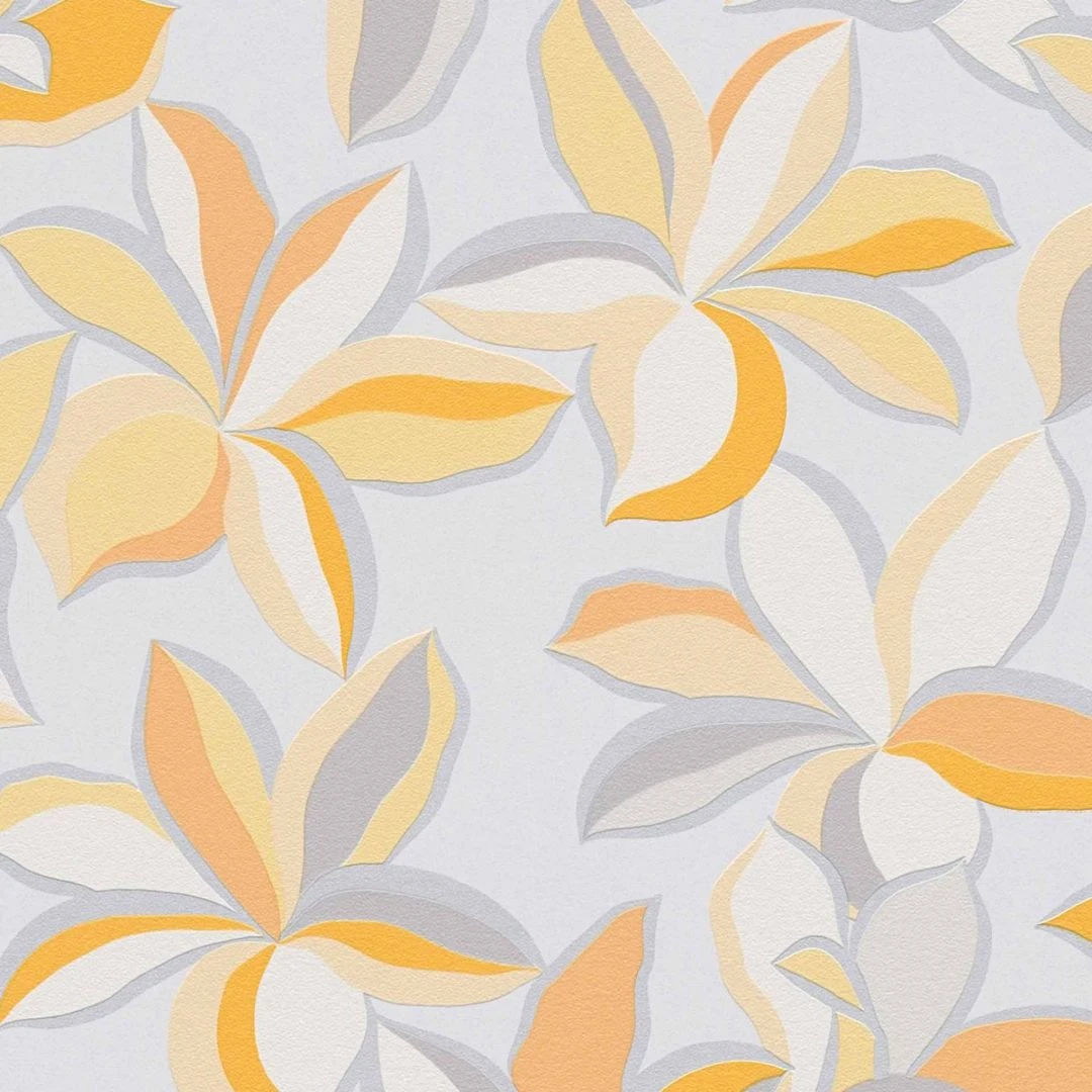 A.S. Creation Papier Peint Floral Orange Gris - Papier Peint Conservation Nature - Papier Peint Floral Design 3 A.S. Creation Papier Peint Floral Orange Gris - Papier Peint Conservation Nature - Papier Peint Floral Design – Image 3