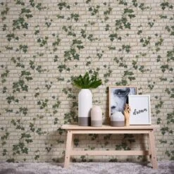 A.S. Creation A.S. Création Il Decoro Papier Peint Effet Brique - Beige -A.S. Creation Soldes as creation tapete il decoro 980434 ambiente2