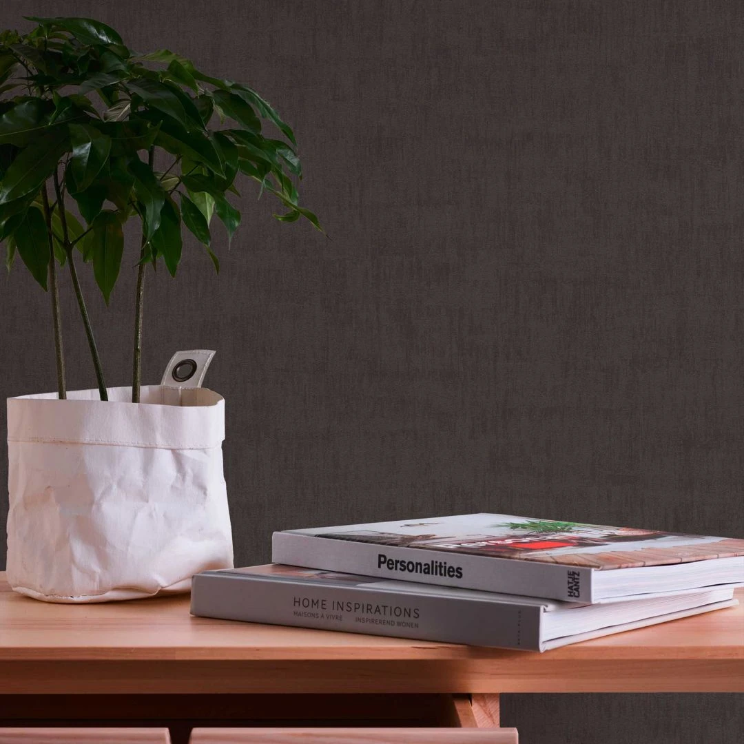 A.S. Creation Papier Peint Texturé Uni Noir - Papier Peint Texture Plâtre 5 A.S. Creation Papier Peint Texturé Uni Noir - Papier Peint Texture Plâtre – Image 5