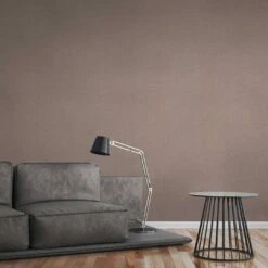 A.S. Creation Papier Peint Uni Texturé Gris - Papier Peint Texture Plâtre