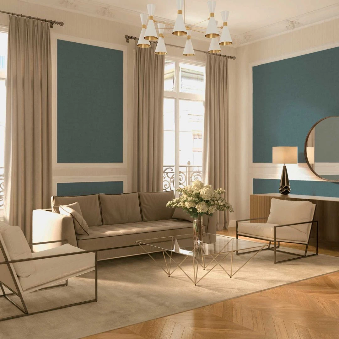 A.S. Creation Papier Peint Texturé Vert Uni Bleu - Papier Peint Aspect Plâtre - Papier Peint Texturé 5 A.S. Creation Papier Peint Texturé Vert Uni Bleu - Papier Peint Aspect Plâtre - Papier Peint Texturé – Image 5