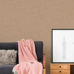 A.S. Creation Papier Peint à Carreaux Beige Or - Papier Peint Graphique Brillant