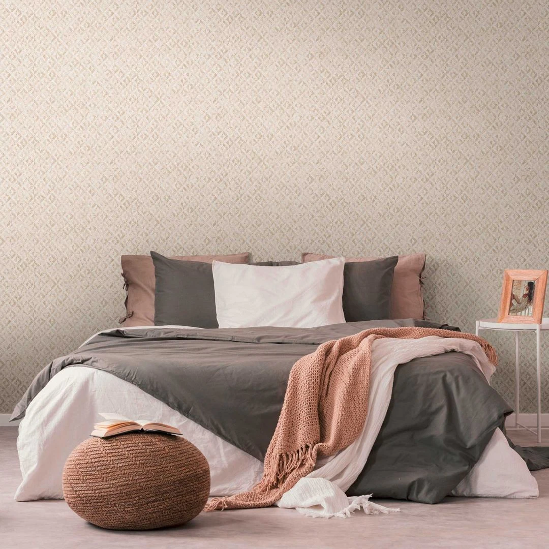 A.S. Creation Papier Peint Graphique à Carreaux Blanc Or - Papier Peint à Motifs Légèrement Brillant 1 A.S. Creation Papier Peint Graphique à Carreaux Blanc Or - Papier Peint à Motifs Légèrement Brillant