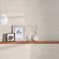 A.S. Creation Papier Peint Graphique Or Blanc - Ligné - Papier Peint à Motifs Graphiques - Papier Peint Intissé à Motifs De Lignes