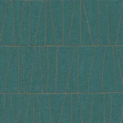 A.S. Creation Papier Peint Intissé Avec Motif à Lignes Bleu Or - Papier Peint à Motifs Graphiques Ligné -A.S. Creation Soldes as creation tapete jade 395064 muster6