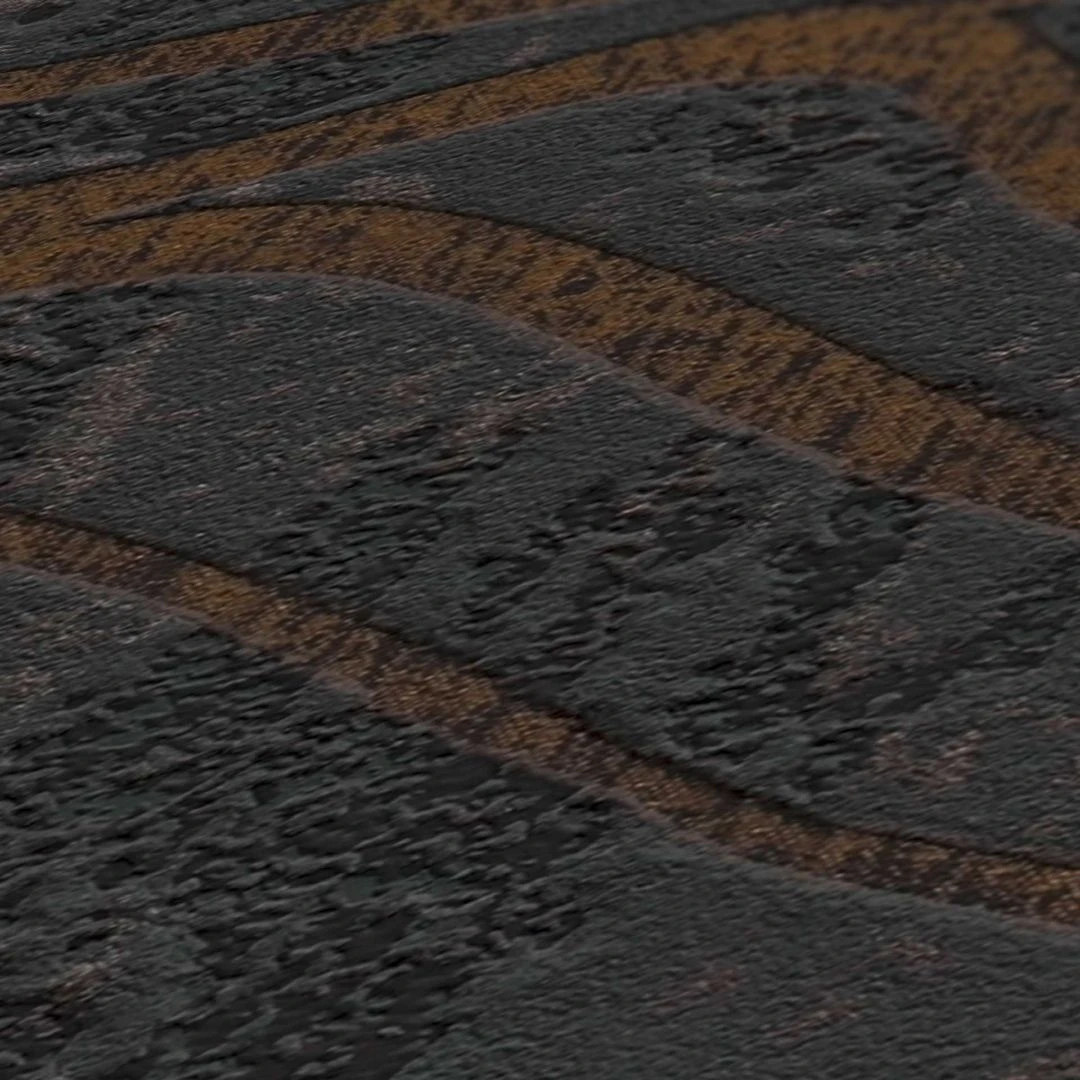 A.S. Creation Papier Peint 3D Avec Vagues Noir Argenté - Papier Peint à Motifs Effet Métallique - Papier Peint Intissé Moderne 4 A.S. Creation Papier Peint 3D Avec Vagues Noir Argenté - Papier Peint à Motifs Effet Métallique - Papier Peint Intissé Moderne – Image 4