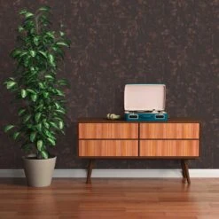 A.S. Creation Papier Peint à Motif Raphia Noir Or - Papier Peint Intissé à Effet Métallique - Papier Peint Texturé