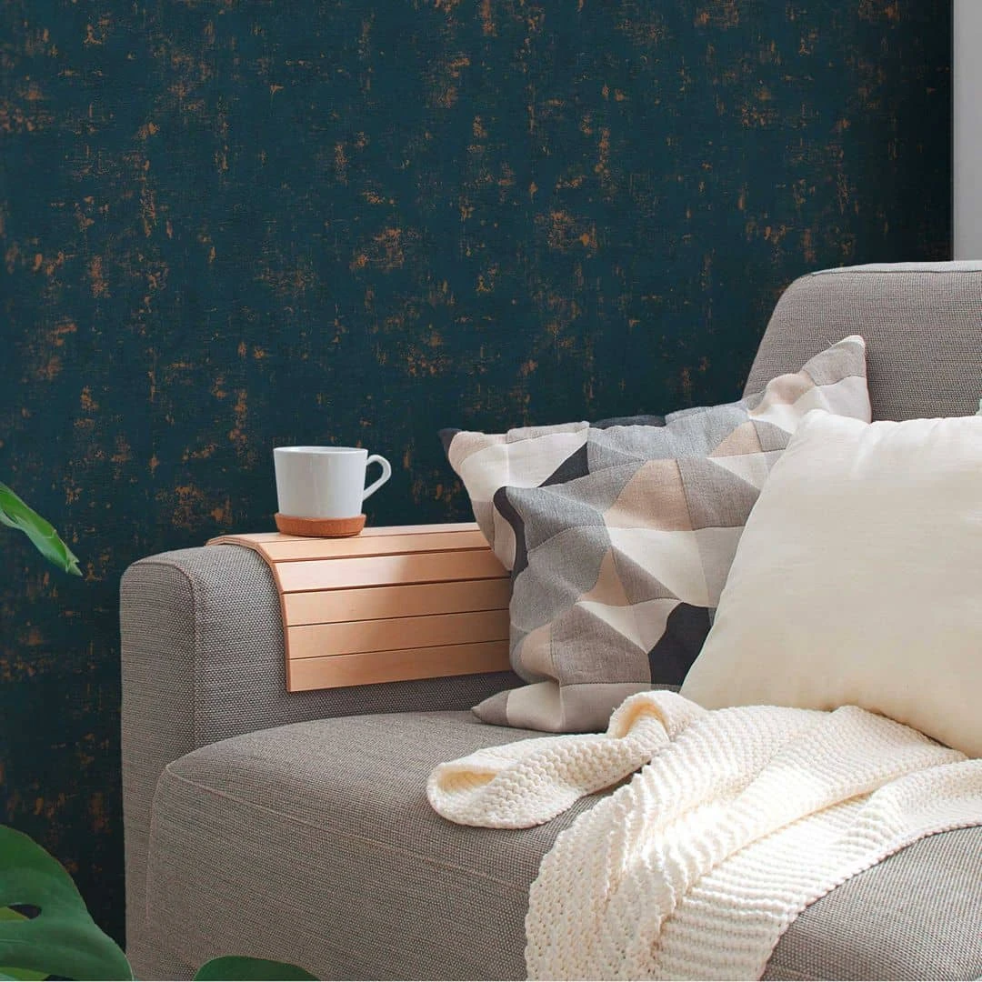 A.S. Creation Papier Peint Intissé à Motif Raphia Bleu Or - Effet Métallique - Papier Peint Texturé 1 A.S. Creation Papier Peint Intissé à Motif Raphia Bleu Or - Effet Métallique - Papier Peint Texturé