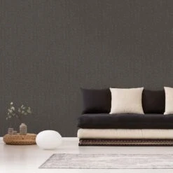 A.S. Creation Papier Peint à Motifs Vintage Noir Marron - Papier Peint Design Vagues Salon -A.S. Creation Soldes as creation tapete nara 387426 ambiente2