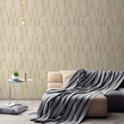 A.S. Creation Papier Peint Aspect Bois Beige - Papier Peint Bois Design Intissé Cuisine