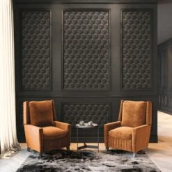 A.S. Creation Papier Peint Salon 3D Gris Anthracite - Papier Peint Intissé Design Moderne -A.S. Creation Soldes as creation tapete nara 387482 ambiente2