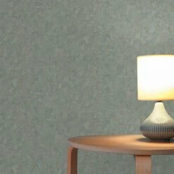 A.S. Creation Papier Peint Uni Used Look - Papier Peint Intissé Uni De A.S. Création Vert Bleu Sans PVC 386391