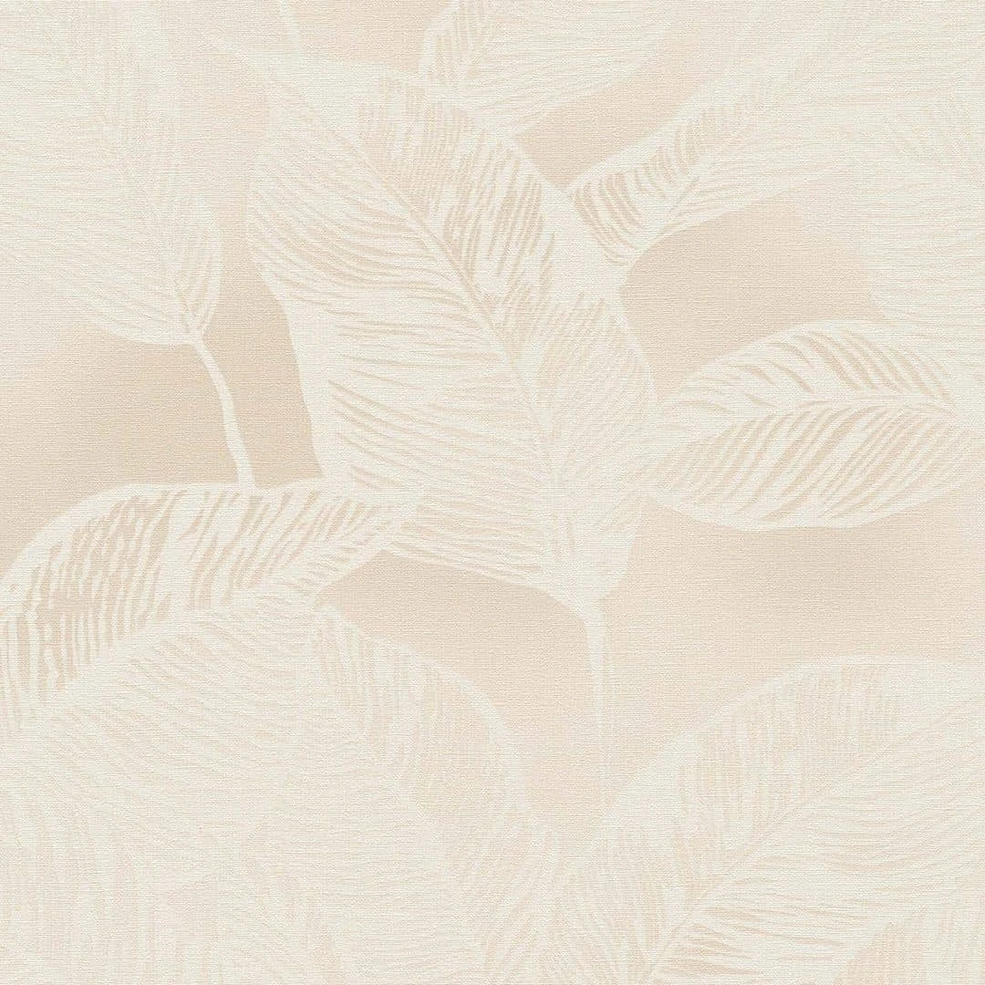A.S. Creation Papier Peint Floral - Papier Peint Intissé Feuilles Sans PVC De A.S. Création Beige Blanc Nature 386633 3 A.S. Creation Papier Peint Floral - Papier Peint Intissé Feuilles Sans PVC De A.S. Création Beige Blanc Nature 386633 – Image 3