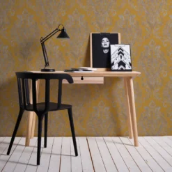 A.S. Creation A.S. Création New Life Papier Peint Baroque , Jaune, Gris -A.S. Creation Soldes as creation tapete new life 376812 ambiente1