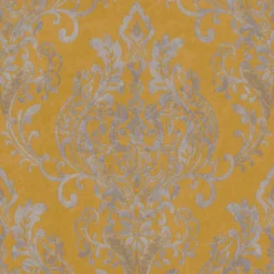 A.S. Creation A.S. Création New Life Papier Peint Baroque , Jaune, Gris -A.S. Creation Soldes as creation tapete new life 376812 muster