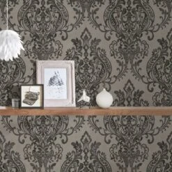 A.S. Creation A.S. Création New Life Papier Peint Baroque , Gris, Noir 9 A.S. Creation A.S. Création New Life Papier Peint Baroque , Gris, Noir -A.S. Creation Soldes as creation tapete new life 376813 ambiente