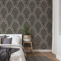 A.S. Creation A.S. Création New Life Papier Peint Baroque , Gris, Noir 11 A.S. Creation A.S. Création New Life Papier Peint Baroque , Gris, Noir -A.S. Creation Soldes as creation tapete new life 376813 ambiente2