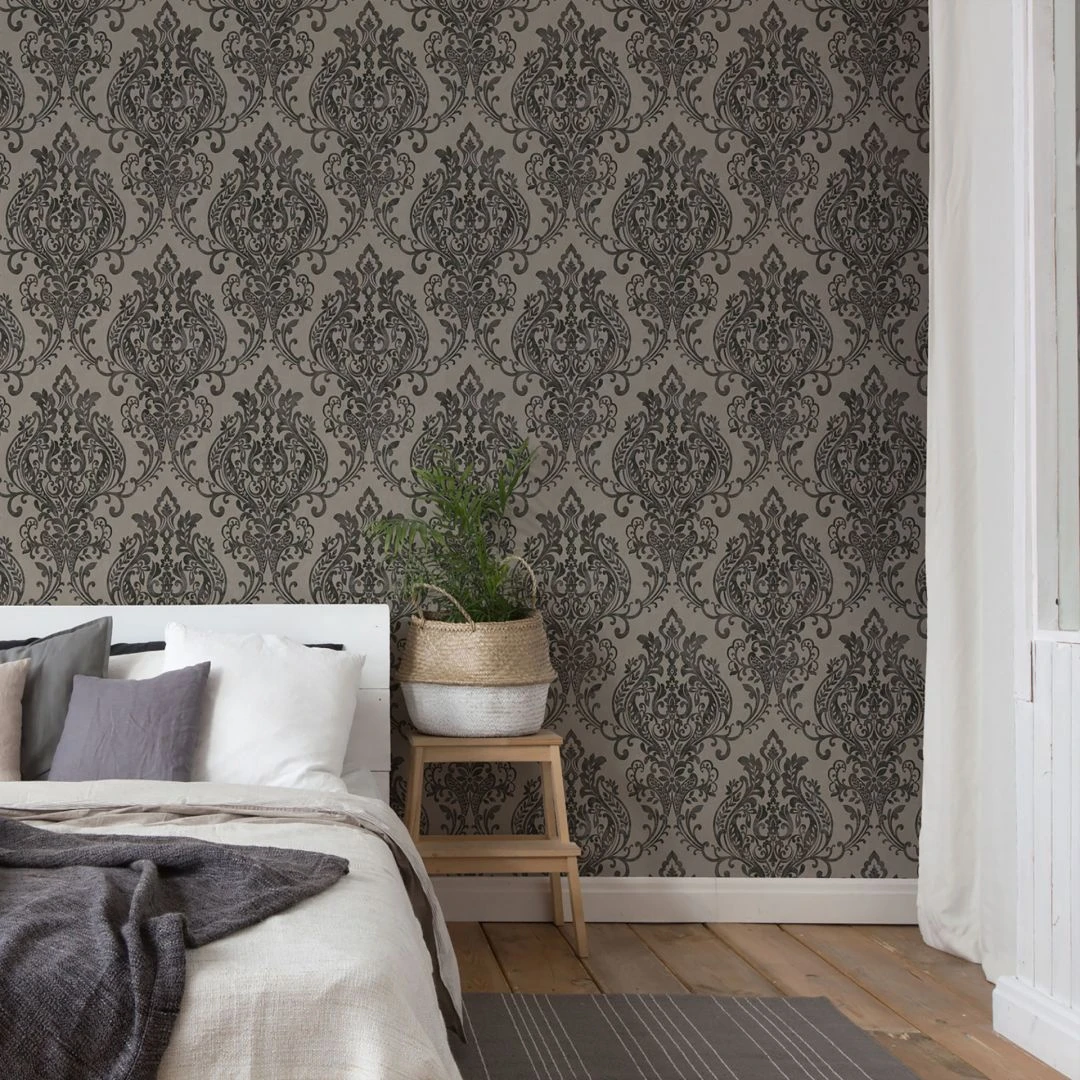 A.S. Creation A.S. Création New Life Papier Peint Baroque , Gris, Noir 6 A.S. Creation A.S. Création New Life Papier Peint Baroque , Gris, Noir – Image 6