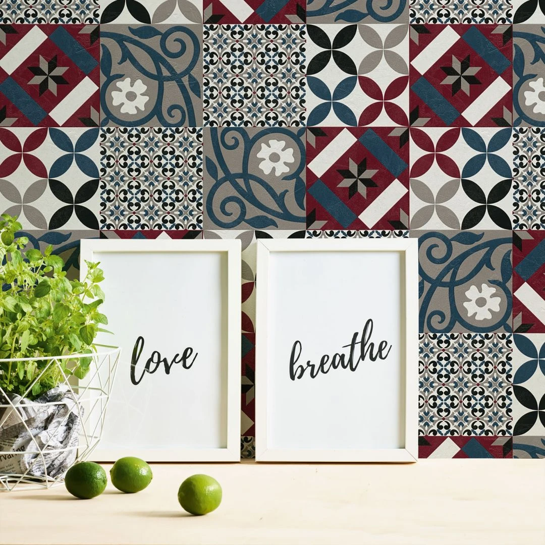 A.S. Creation A.S. Création New Life Papier Peint Effet Carrelage , Noir, Rouge 4 A.S. Creation A.S. Création New Life Papier Peint Effet Carrelage , Noir, Rouge – Image 4